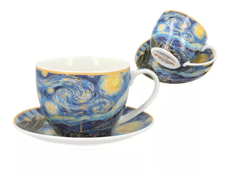 Filiżanka ze spodkiem STARRY NIGHT inspired by Van Gogh