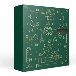Kalendarz adwentowy z herbatami zielony