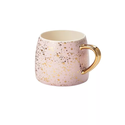 Kubek delikatny róż ze złotem 300ml