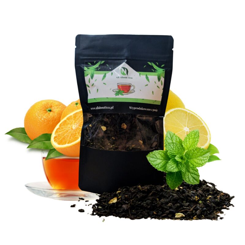 Herbata czerwona z cytryną i miętą Pu erh  Fresh