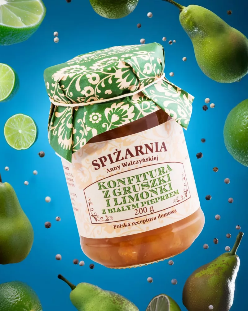 Konfitura z gruszki i limonki z białym pieprzem 200g