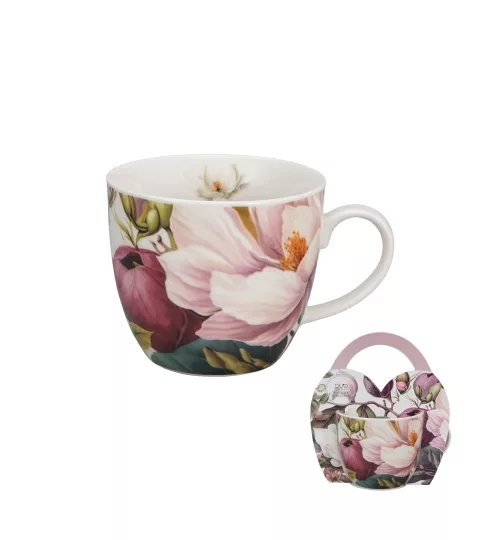 Kubek 460 ml w "koszyczku" MAGNOLIE