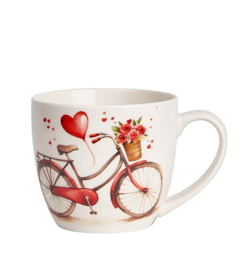 Kubek 460 ml w "koszyczku" ROWER - obrazek 2