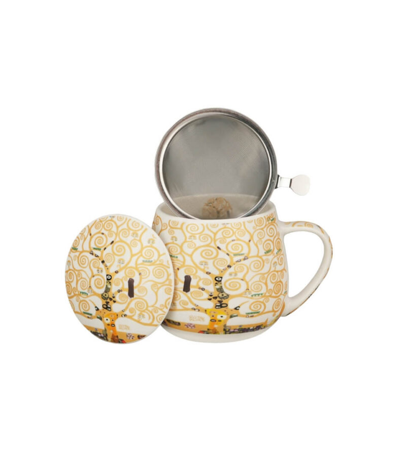 Zaparzacz baryłka TREE OF LIFE Ecru inspired by Gustav Klimt - obrazek 3