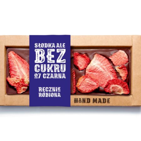 Deserowa czekolada bez dodatku cukru – truskawka