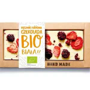 Czekolada Biała BIO truskawka i jeżyna