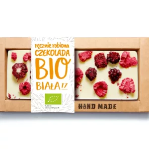 Czekolada biała BIO malina i jeżyna