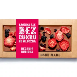 Mleczna czekolada bez dodatku cukru – aronia, truskawka