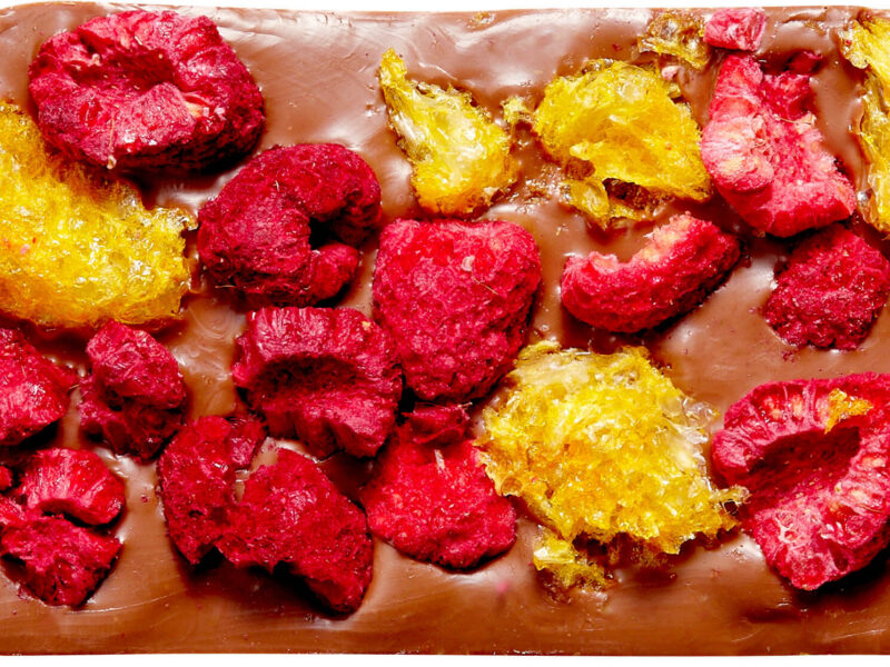 Mleczna czekolada bez dodatku cukru – malina, mandarynka - obrazek 2