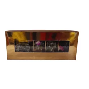 Zestaw bombonierka złota 4 herbat kwitnących