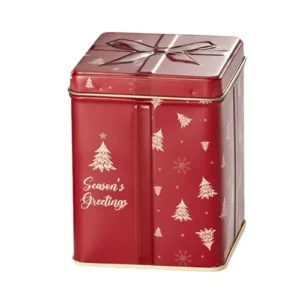 Puszka do herbaty Świąteczna Czerwona 100g