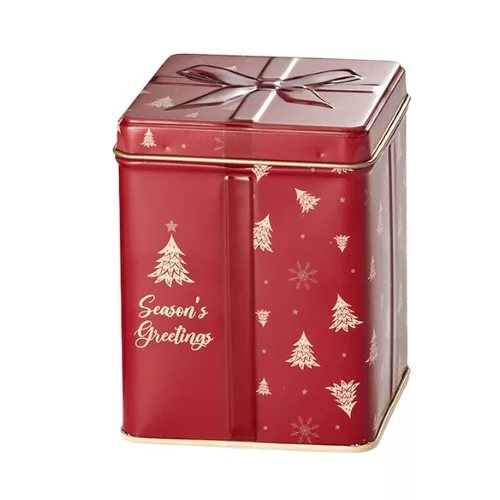 Puszka do herbaty Świąteczna Czerwona 100g