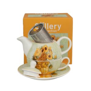 Filiżanka z dzbankiem i zaparzaczem SUNFLOWERS inspired by Van Gogh