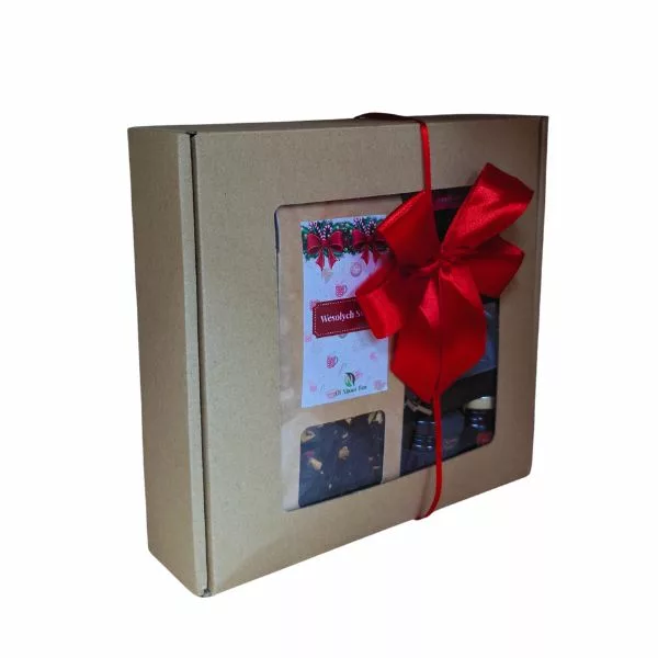 Zestaw prezentowy na święta herbata, czekolada, miód, konfitura - obrazek 5