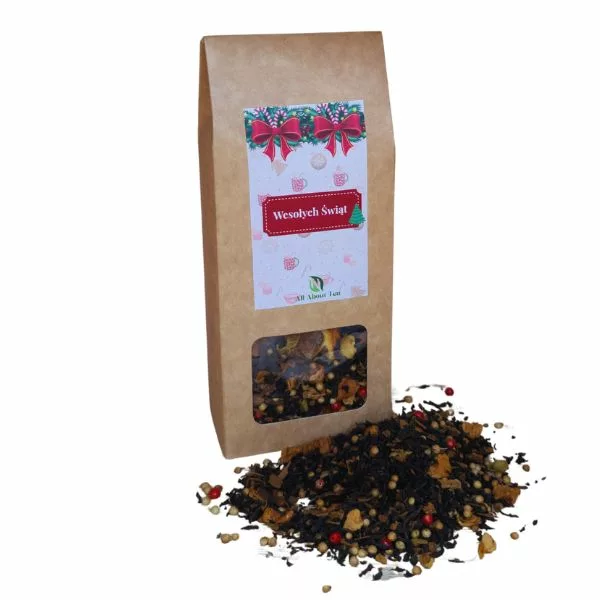 Herbata czarna świąteczna Pomarańczowe Ciasteczko w pudełku na prezent 50g