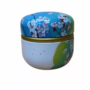 Puszka okrągła niebiesko zielona