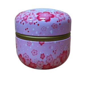 Puszka okrągła różowa kwiatki