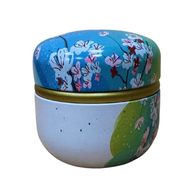 Puszka okrągła niebiesko zielona