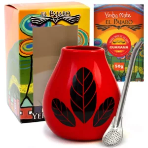 Zestaw Yerba Mate w pudełku Matero czerwone Piórko