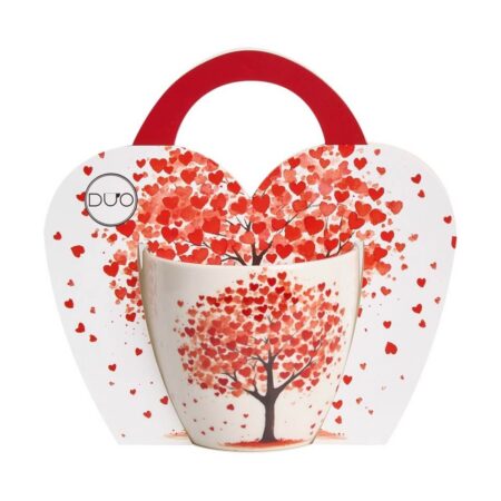 Kubek 460 ml w "koszyczku" DRZEWO