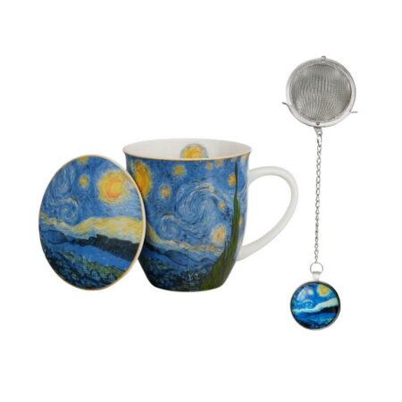 Kubek z zaparzaczem z zawieszką STARRY NIGHT inspired by Van Gogh