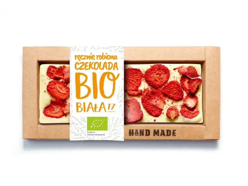 Czekolada Biała BIO truskawka