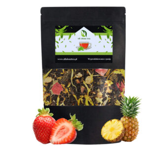 Herbata czarna smakowa z truskawką Strawberry Eggnog